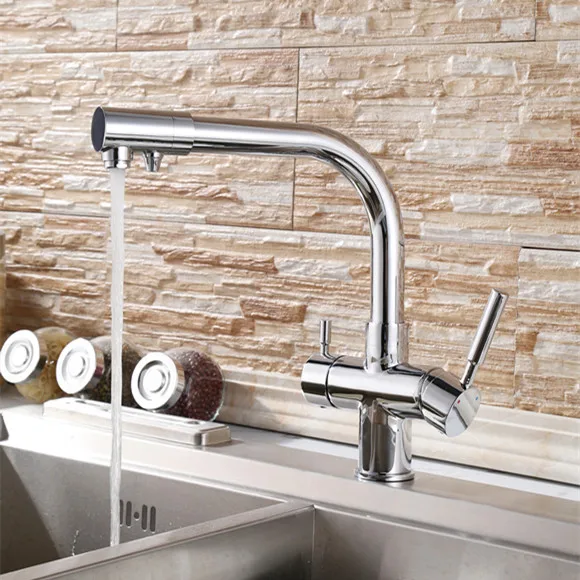 

2015 Double fuinction kitchen faucet 3 way filler Kitchen Faucet Three Way Tap for Water Filter
