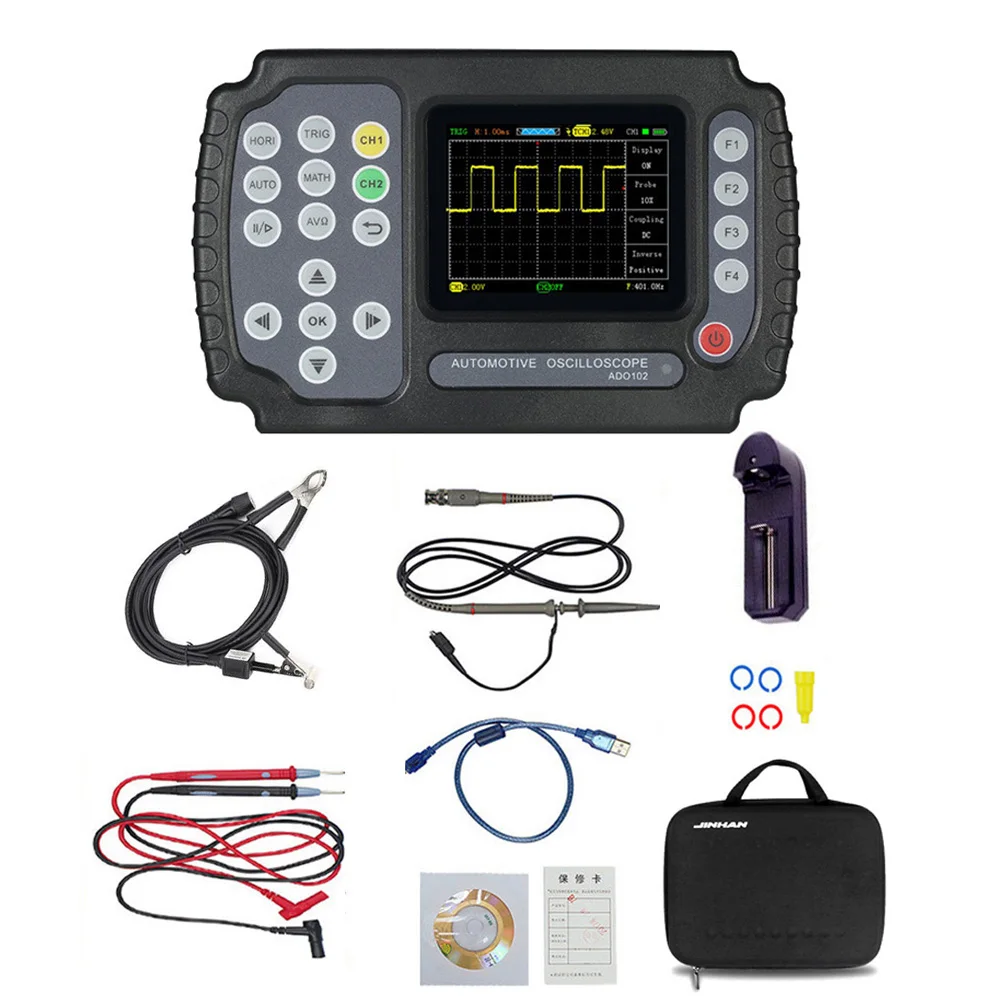 

ADO102 Automotive Oscilloscope Handheld Digital Storage Oscilloscope And Digital Multimeter Car Repair Diagnostic Instrument