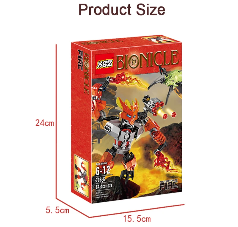 Smartable BIONICLE протектор огня+ TAHU мастер пожарного Строительный блок Набор игрушек для мальчика подарок совместимы все бренды BIONICLE