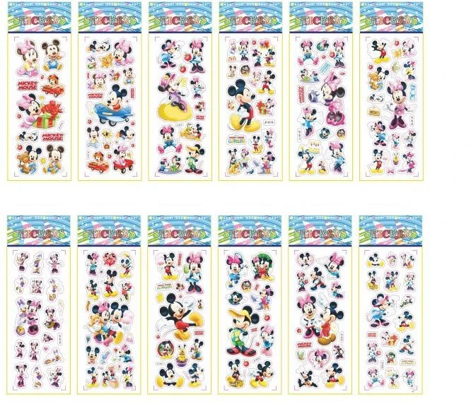 

NEW 18 sheets/lot 3D Puffy Bubble Stickers Cartoon Mickey Mouse vinyl Children Pet Kids Stickers Toys Bubble Stickers Teache