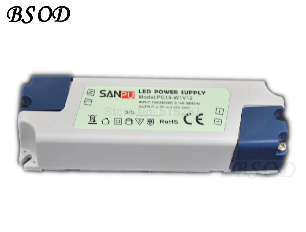 

High Quality Original SANPU LED Power Supply Input AC100-240V Output DC12V 1.25A LED Driver with CE,ROHS Standard