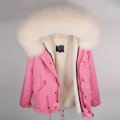 Новая длинная женская зимняя куртка Парка с натуральным мехом Пальто с воротником с мехом лисы Высокое качество Подклад искусственный мех - Цвет: 22