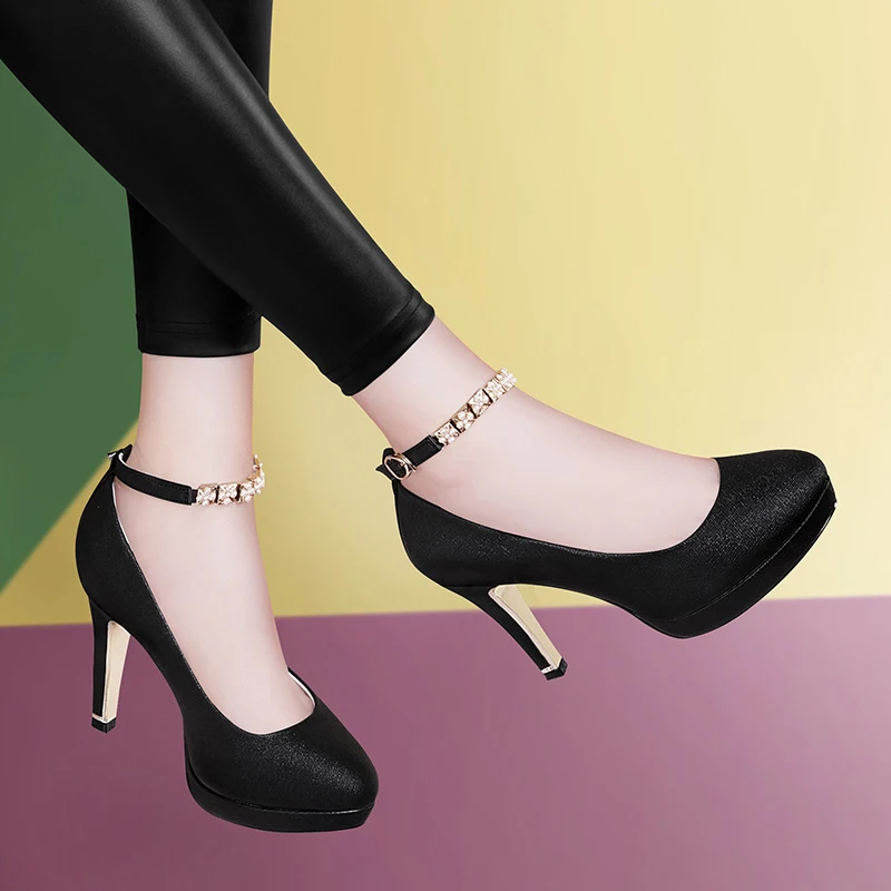

MYCORON Women Pumps High Heels Fashion Brand Sexy High Heels Boots Women Pointed Toe Thin Heel Ladies Wedding Shoes Scarpe Donna