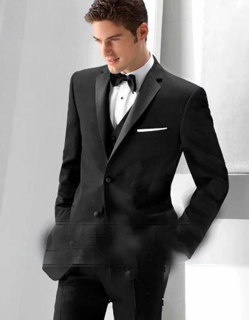 2018 Mens Wedding Suits With Pants Black Suit Custom Made Tuxedos 2018 Mens Wedding Suits With Pants Black Suit Custom Made Tuxedos Groom Groomsmen For