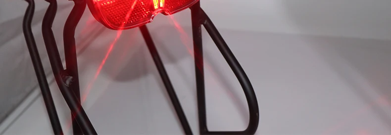Очки дизайн задний светодиодный Электрический свет для велосипеда стойка лампа с выключателем использование батареи велосипедные аксессуары мощность красный светильник для электровелосипеда
