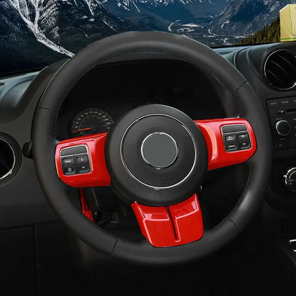 18x красные автомобильные аксессуары для интерьера декоративная накладка Jeep Wrangler