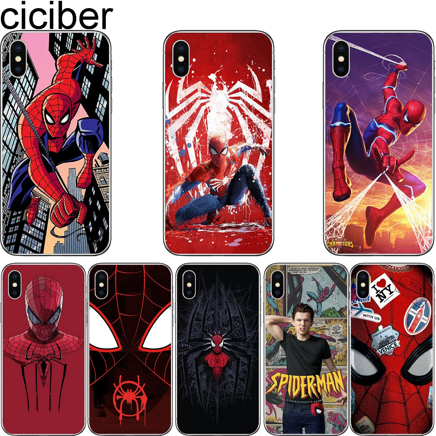 ciciber Phone Cases for IPhone 7 8 6 6s Plus SE 5s X Xs XR XS Max Soft TPU Back Cover 11 Pro Marvel The Avengers |