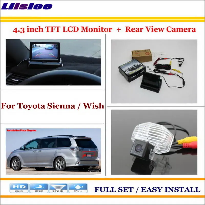 

Auto Back UP Reverse Camera + 4.3" Color LCD Monitor = 2 in 1 Rearview Parking System - For TOYOTA Sienna