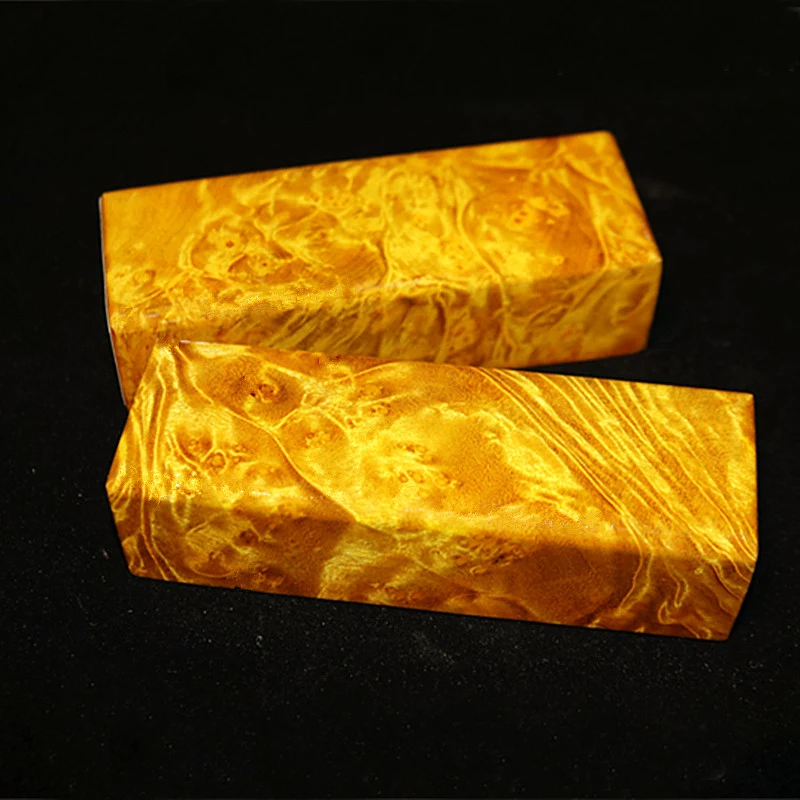 EDC knife DIY knife handle Burma Camphor Burl insulating knife handle material 12x4x3cm-1 piece