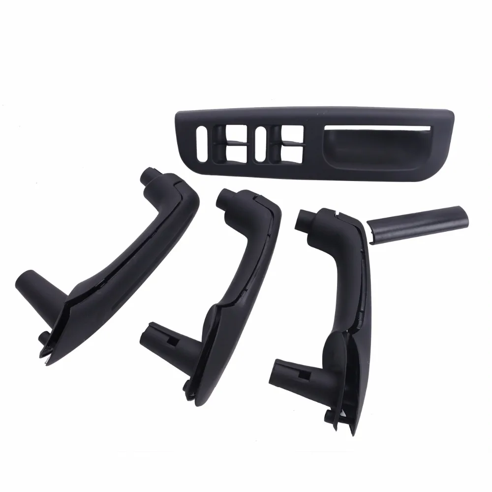 Black 5pcs Interior Door Handle With Trim For VW Golf Jetta MK4 1999