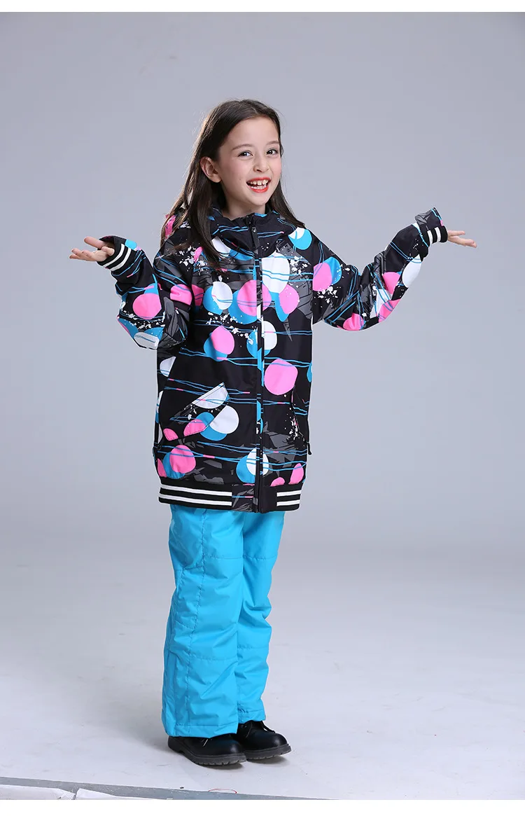 GSOU снег девушки лыжный костюм, для спорта на открытом воздухе Зимний ветрозащитный Теплый водонепроницаемый пропускающая воздух лыжная куртка для девочек размер xs-l