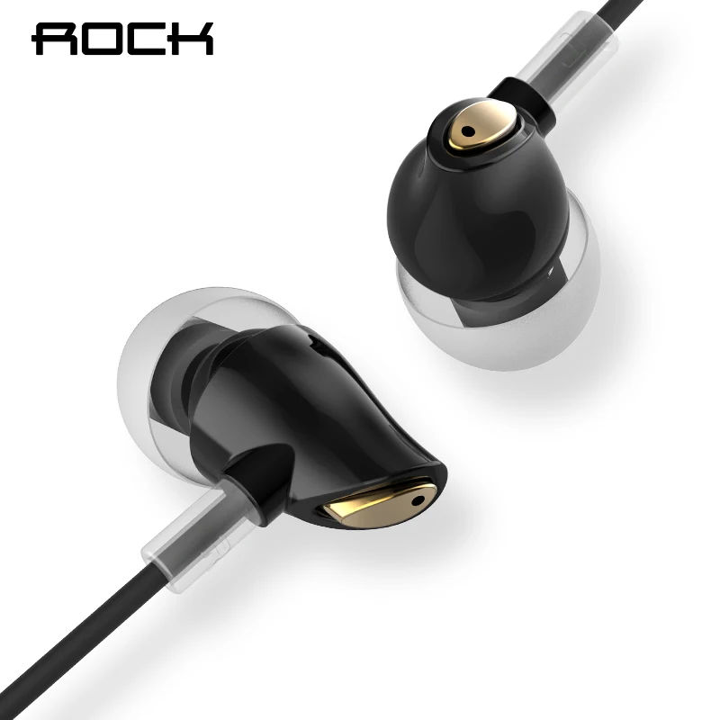 Rock In Ear Zircon Stereo Earphone 3 5mm AUX Headset With Mic Balanced Immersive Bass Earphones