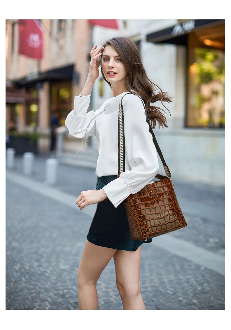 SWDF Balde de Moda Feminina PU Saco