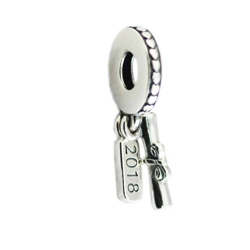 

Pandulaso Fit Bracelet & Bangle Graduation Scroll Charm Mother's Day Sterling Silver Jewelry Woman Beads For Jewelry Making