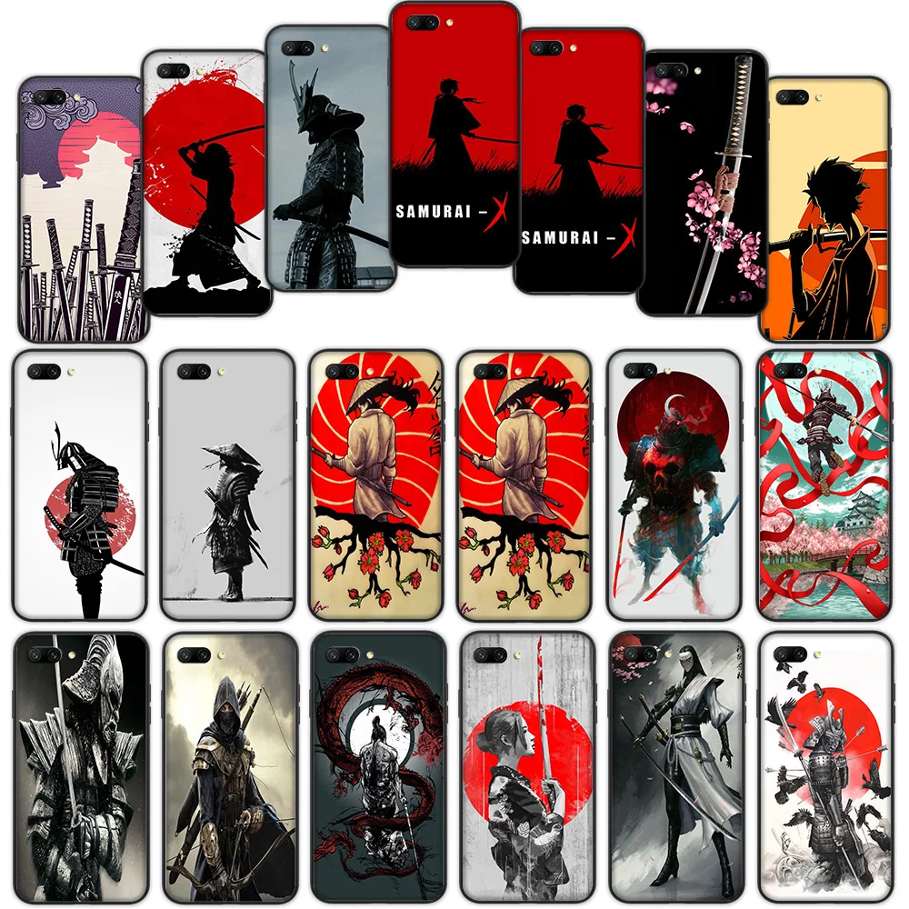 

Japan The samurai Ninja Soft Cover Case for Huawei Honor 10 Note 10 9 Lite 8X 7A 3GB Pro Y6 Y7 Y9 Prime Nova 3