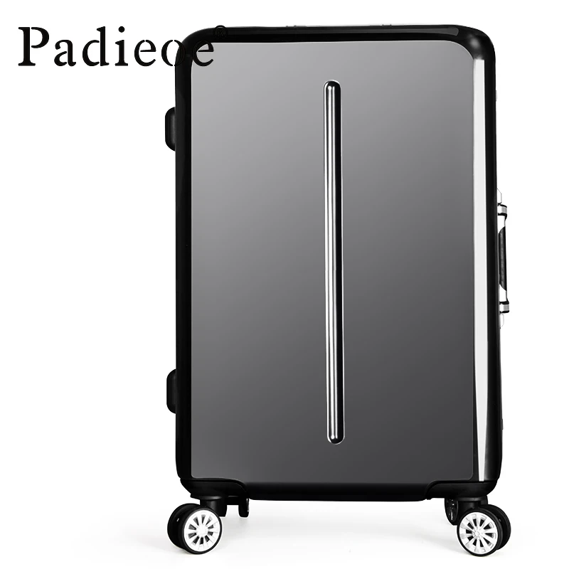 

Padieoe 20"24"PC+Aluminum frame TSA Hardside spinner Metal corners travel trolley case rolling Luggage bags suitcase with wheels