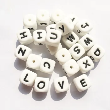 

SYBBeads 200pc 12mm Silicone Letter Chewing Beads Alphabet DIY Necklace Pacifier Chain Baby Teething Beads For Jewelry Making