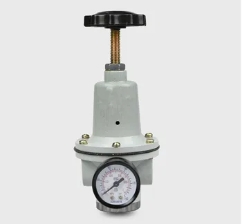 

Large flow air regulator inlet port thread 1/4 3/8 1/2 inch BSP pneumatic treatment units QTY-15/10/08 with pressure gauge