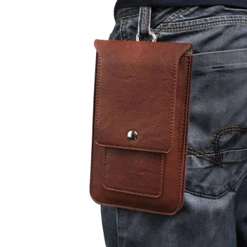 

Double Pockets Leather Pouch Belt Waist Phone Case Cover Bag Holster For Xiaomi Redmi Note 4X / Note 4 MSM8953 5.5"