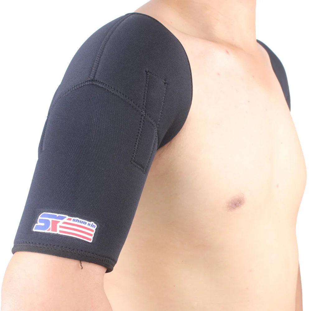 

Free Shipping SX545 Black Sports Magnetic Double Shoulder Brace Support Strap Wrap Belt Band Pad - Black