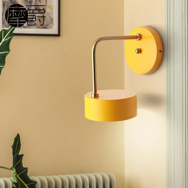 Us 39 49 21 Off Wall Lamp Bedside Lamp Bedroom Reading Lamp Nordic Simple Modern Creative With Plug Switch Open Line Wall Lamp In Led Indoor Wall