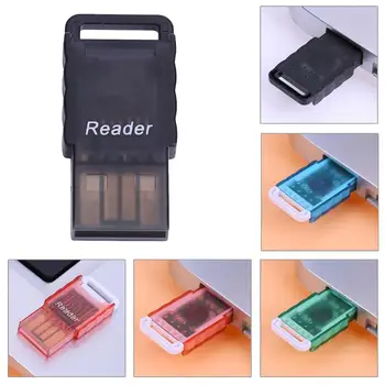 

High Speed Mini Portable Micro SD to USB 2.0 TF Memory Card Adapter Reader 480Mbps External Card Readers Black Blue Green Red