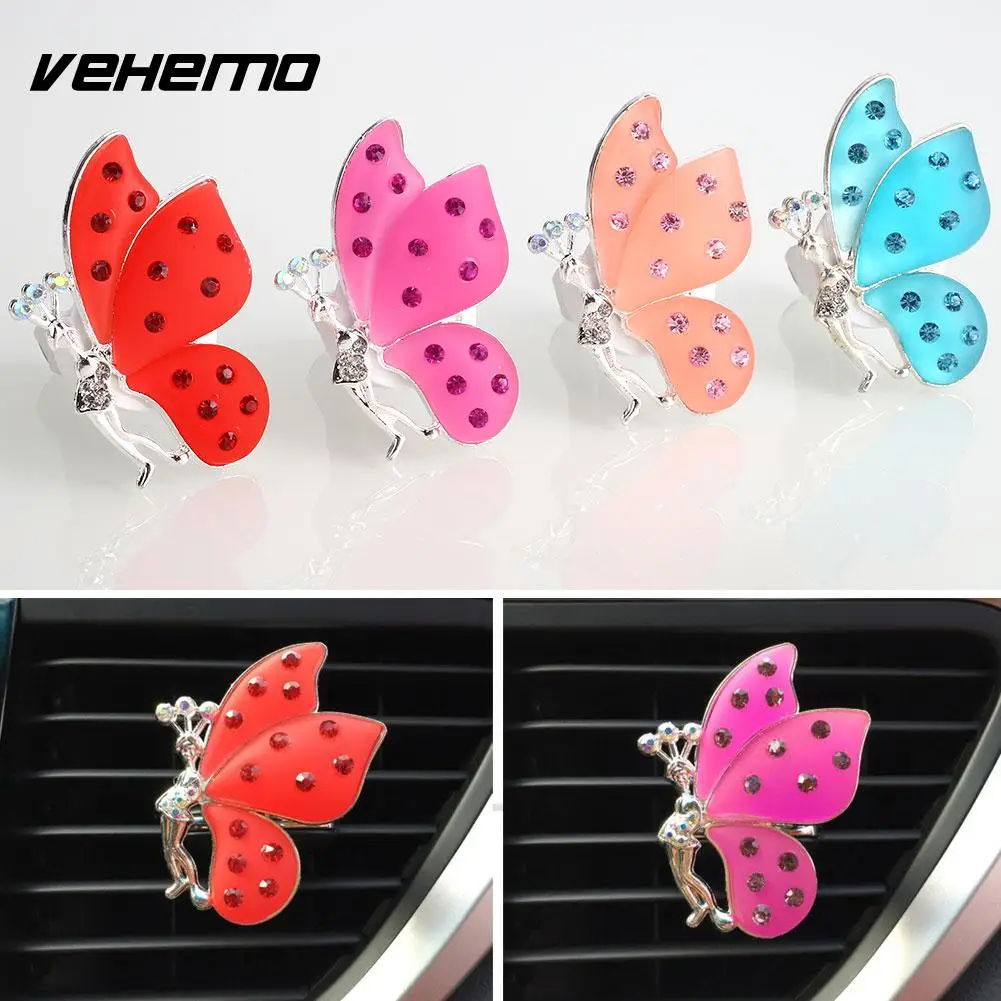 Vehemo Butterfly Shape Air Freshener Car Decoration Air Outlet Perfume