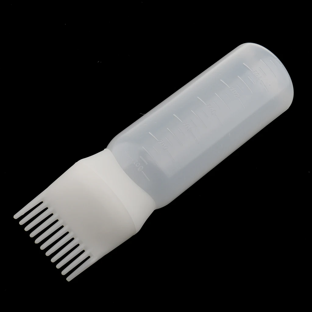 Plastic 120ml Capacity Hair Dying Bottle Applicator Salon Home Beauty Supplies Cosmetic Tool White