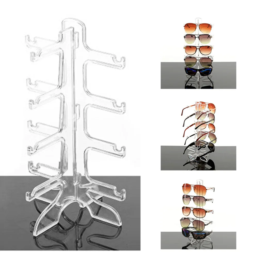 4 слоя очки шоу стенд держатель модная рамка дисплей стойки пластик|Мужские - Фото №1