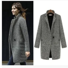 Brieuces осенне-зимний женский костюм формальные шерстяные куртки для работы и офиса, женская верхняя одежда с длинным рукавом размера плюс 4XL