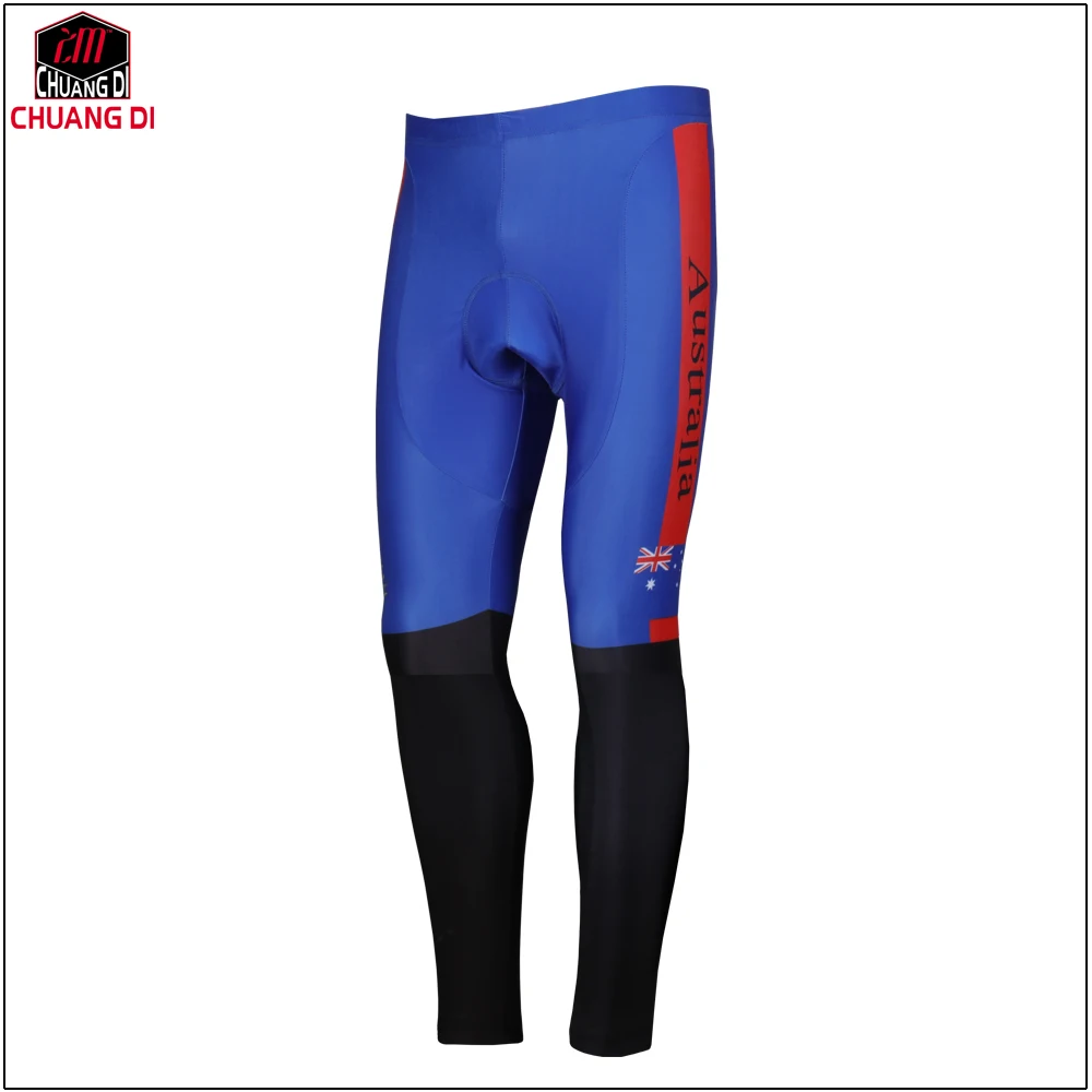 Bib Cycling Pants ZM 3D с подкладкой из ткани coolmax гелевые велосипедные штаны дышащие MTB велосипедные гонки нагрудник шорты Австралия Длинные велосипедные штаны - Цвет: Bib Cycling Pants