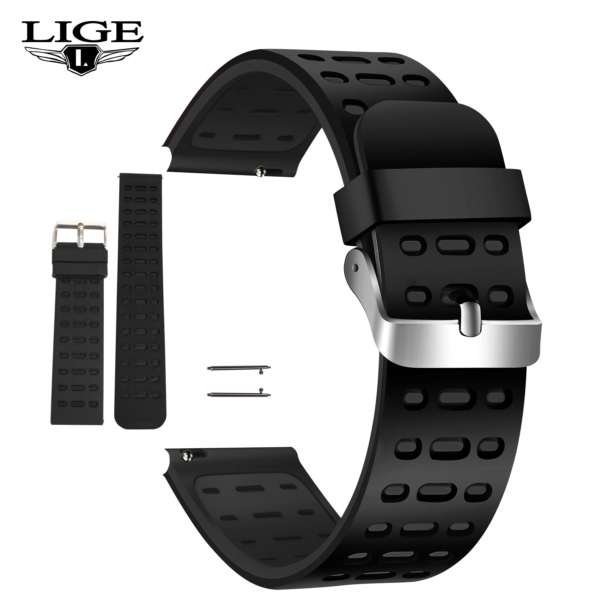 

LIGE BW0059 Smart Watch Replacement Soft Silicone Wristband Watch Strap Replaced With Smart Watch Bracelet Wristband