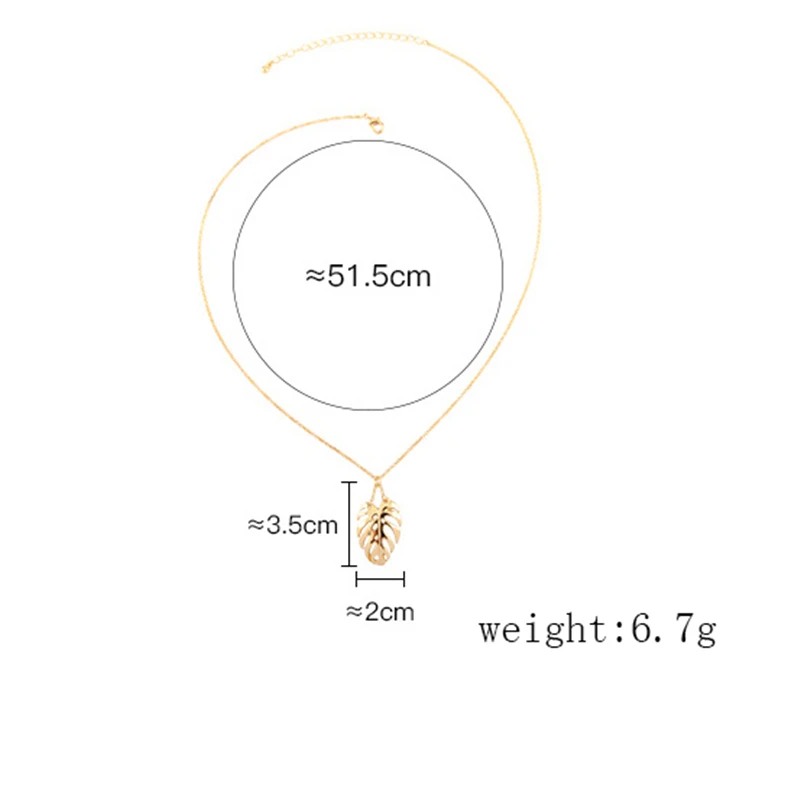 VIVILADY Пляж BOHO Monstera лист кулон женский набор ювелирных подвесок модный сплав золотого цвета ожерелье серьги праздник Bijoux подарок