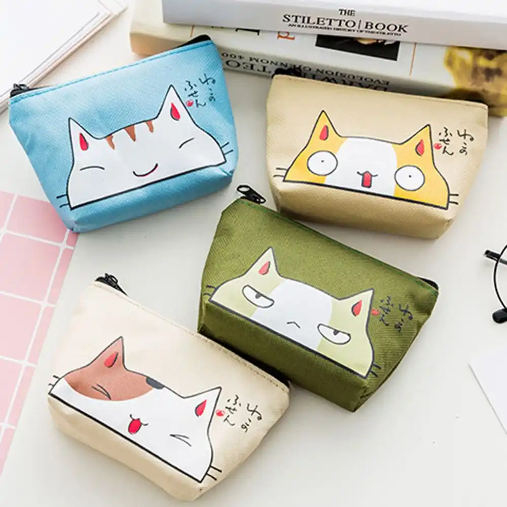 Lady/'s Animal Canvas Wallet Owl Cartoon Buckle Bag Mini Bag Lovely Convenient