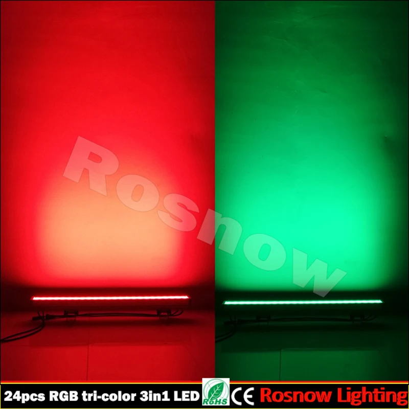 4 шт./лот, 24 шт., 3 Вт, RGB Светодиодный прожектор для стен, пиксельный светодиодный, водонепроницаемая полоска, для строительства, для мытья, dj, для наружного освещения