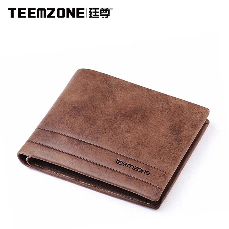 

Teemzone Brand Men Wallet Genuine Leather Cowhide Purse Large Capacity Credit Card Wallet Mens Wallet Free Shipping