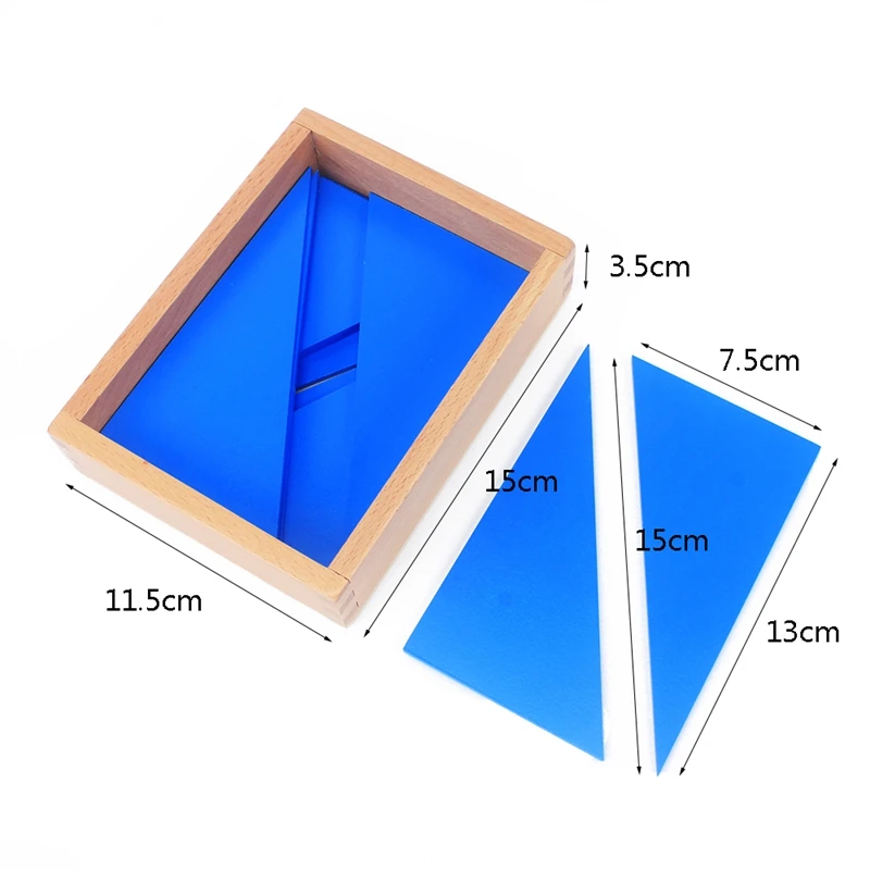 Baby Toys Montessori Math Toys 12Pcs Blue Triangles Mathematics Wooden Toy For Preschool Early Learning Brinquedos Juguetes