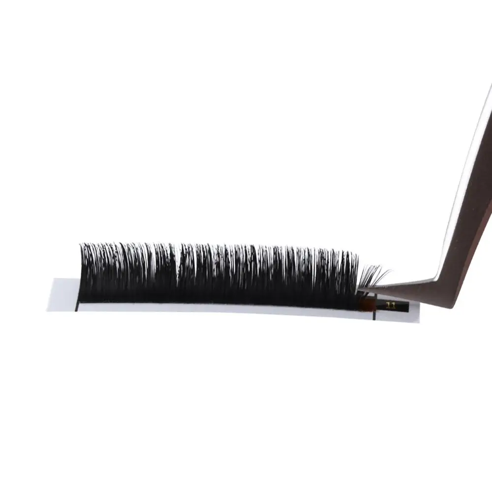 Volume Lash Tweezer Easy Fanning Lashes Tweezers for Extension Builing Tools with PU Brown Leather Packing 3