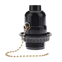 DIY Douille E27 держатель лампы черный бакелитовый цоколь лампы E27 патрон лампы 110 v-220 v переключатель