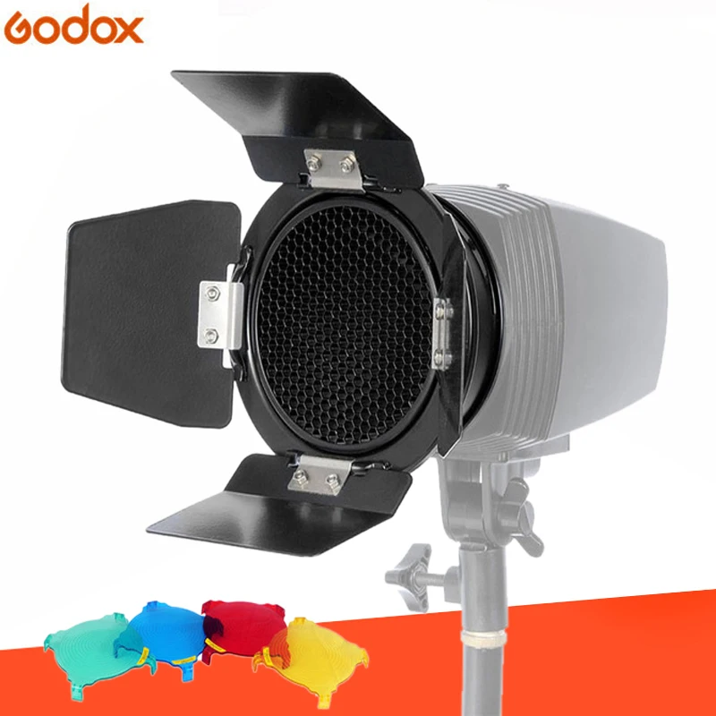 Godox BD-03 96 мм двери сарая с Honeycomb сетки и комплекты из 4 цветовых фильтров для студии флэш для Smart k-150a 300sdi 250SDI