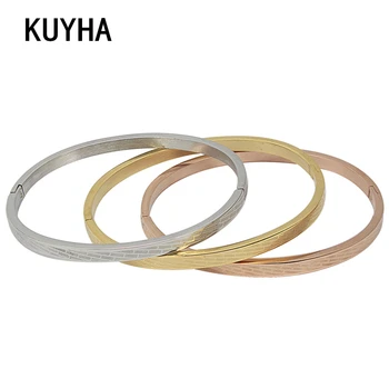 

Trendy Elegant Fashion Bangle For Women Lover Bracelets Korean Jewelry Stainless Steel Women's Present Pulseiras