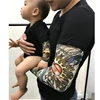 Fashion Infant Baby Boys Romper Long Sleeve Tattoo Print Rock Children Boy Baby  Clothing Romper Outfit Set MBR039-1 ► Photo 2/6