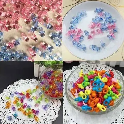 

SuperDeals 50pcs Pink Blue Mini Pacifiers for Girl Baby Shower Party Favor Cake Girl Boy Party Game Decoration Wholesale