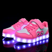 Casual Rechargeable USB Colorful Lights Shoes Boys New Kids Led Sport Running Shoe Girls Luminous Children