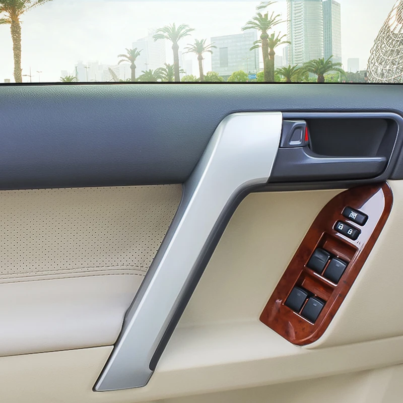 

For Toyota Land Cruiser Prado FJ150 2014 2015 2016 ABS Matte Front Armrest Door Handle Panel Cover Trim car Accessories 2pcs