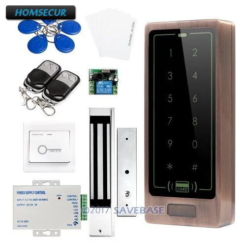 

HOMSECUR Waterproof Metal Case Access Control RFID Reader System+Waterproof Magnetic Lock