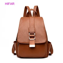 New 2019 Women Leather Backpacks Vintage Shoulder Bag Winter Female Backpack Ladies Travel Backpack Mochila School Bags For Girl New 2019 Women Leather Backpacks Vintage Shoulder Bag Winter Female Backpack Ladies Travel Backpack Mochila School Bags For Girl