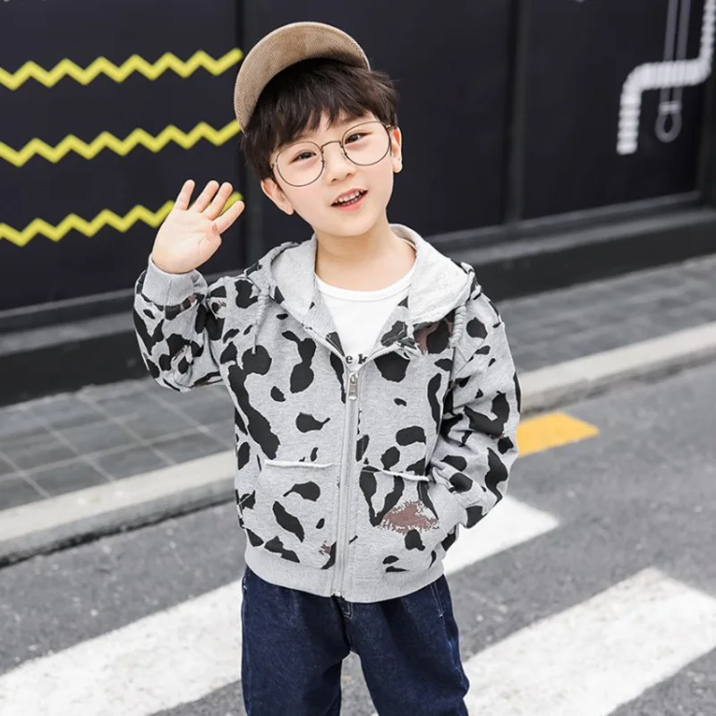 COOTELILI Baby Boys Coat Fashion Active Windbreaker Children Outerwear Hooded Boys Jacket Windproof Kids Clothing 90-140cm    (9)