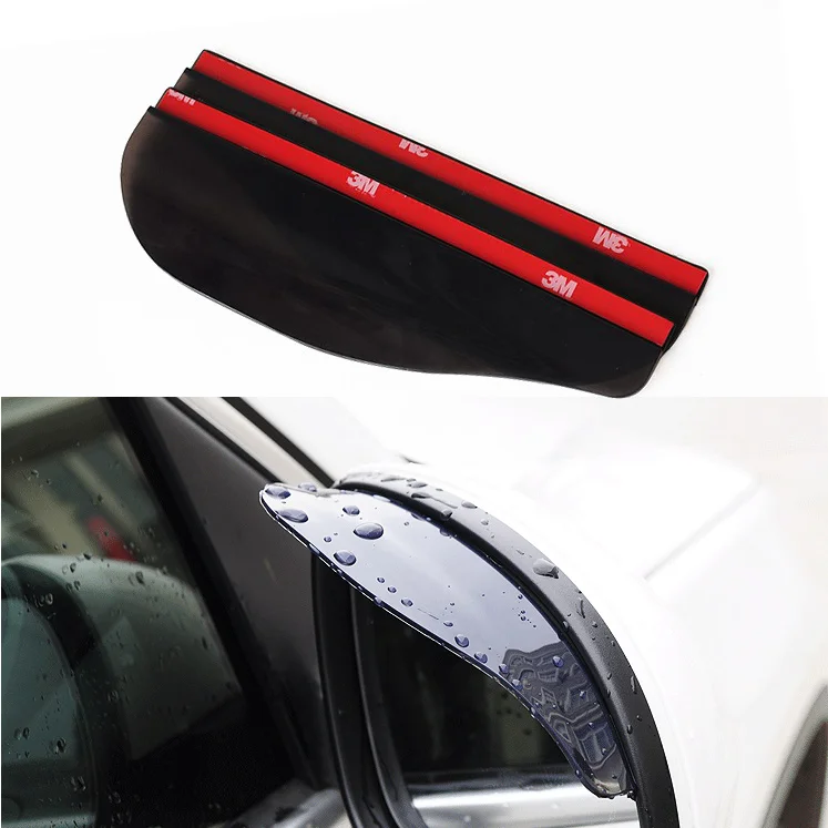 

HUANLISUN 1Pair PVC car rearview mirror Rain Shade Rain proof Blades waterproof modified special 3M glue