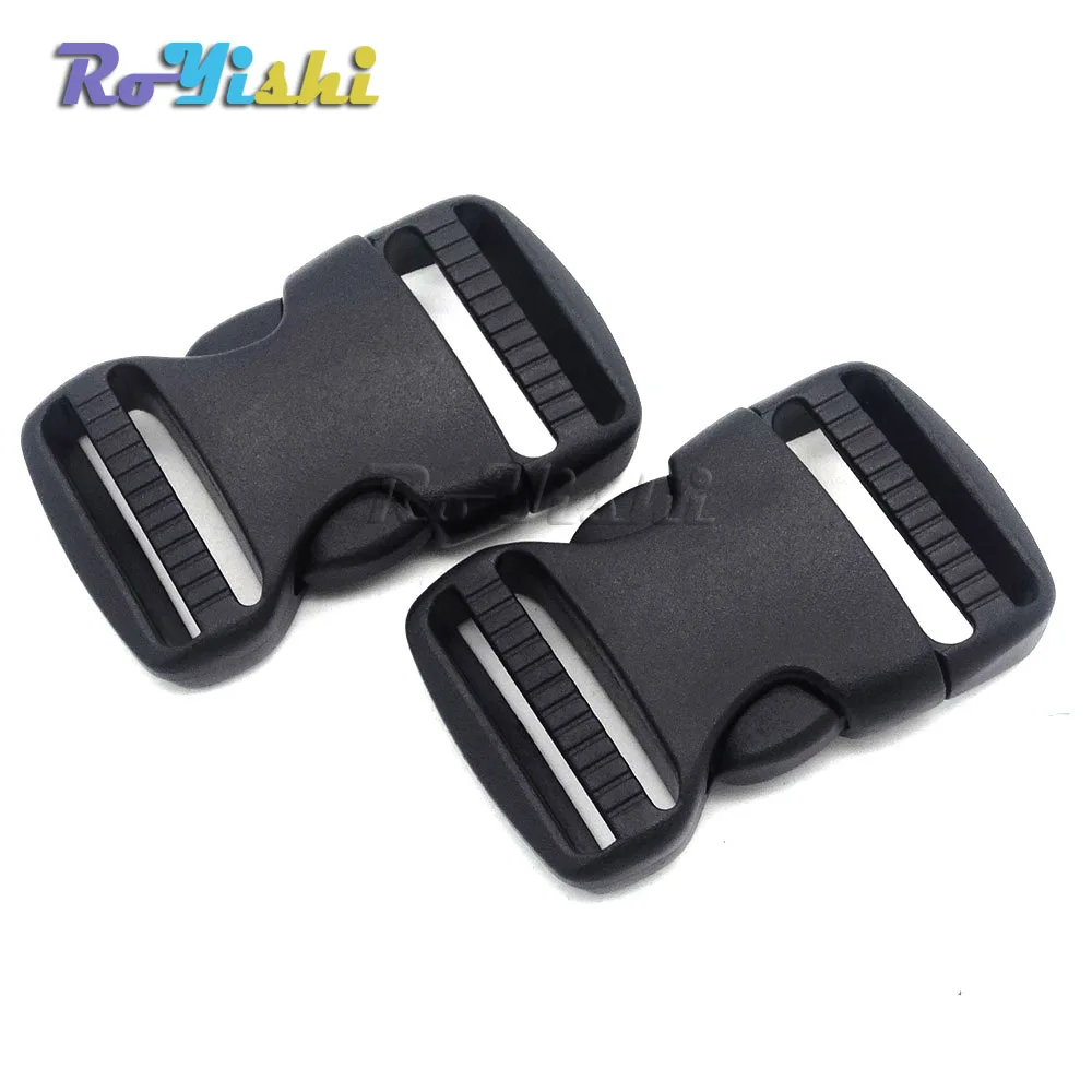 

1pcs 1-1/4" Plastic Flat Side Release Buckles Adjustable Straps for Paracord Bracelets Webbing 32mm